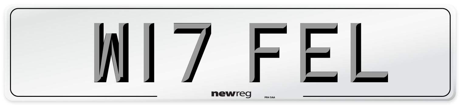 W17 FEL Number Plate from New Reg